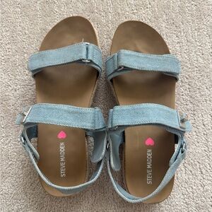 Steve Madden Light Blue Strap Sandals